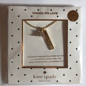 Kate Spade April Birthday Necklace Diamond NWT